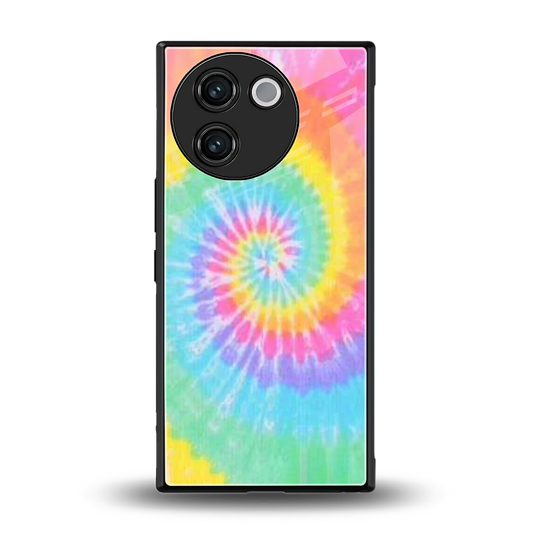 Rainbow back phone cover | glass case for vivo v30e