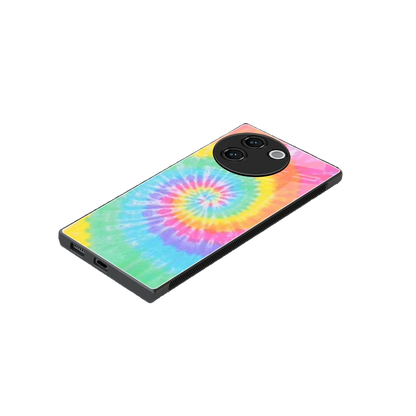 Rainbow stylish phone case for vivo v30e | glossy glass and slim fit