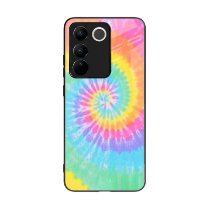 Rainbow back phone cover | glass case for vivo v27 5g