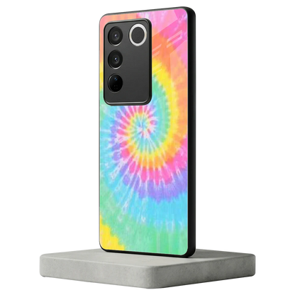 Rainbow vivo v27 5g mobile cover | shockproof glass phone case