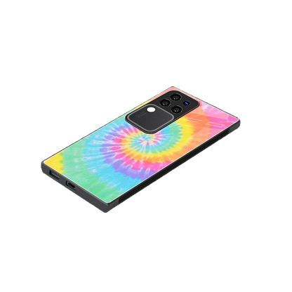 Rainbow stylish phone case forvivo v30 pro | glossy glass and slim fit