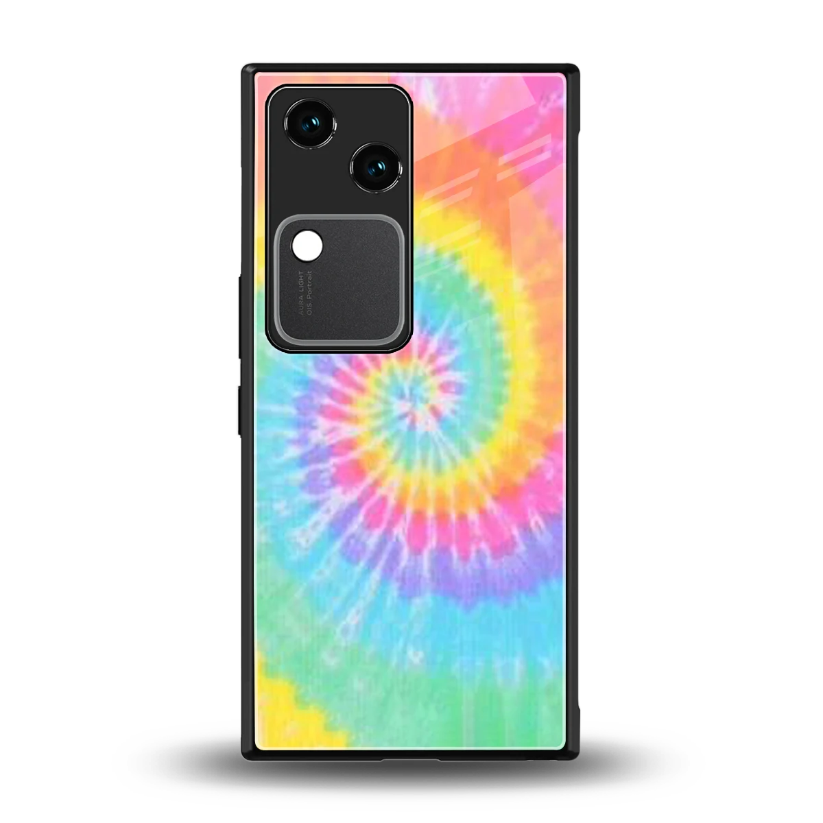 Rainbow back phone cover | glass case for vivo v30