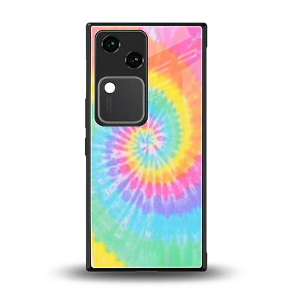 Rainbow back phone cover | glass case for vivo v30
