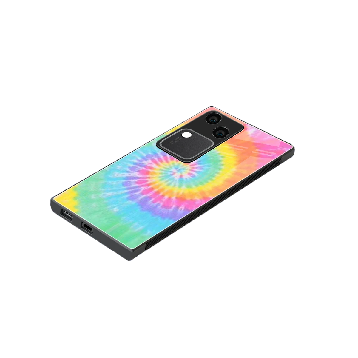 Rainbow stylish phone case for vivo v30 | glossy glass and slim fit