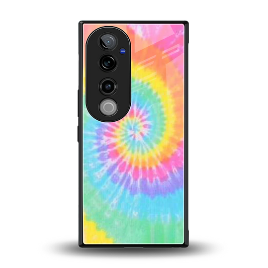 Rainbow back phone cover | glass case for vivo v40 pro