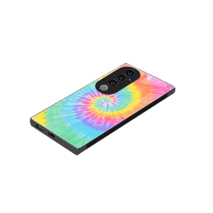 Rainbow stylish phone case for vivo v40 pro | glossy glass and slim fit