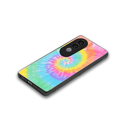 Rainbow stylish phone case for vivo v40e | glossy glass and slim fit