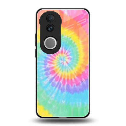 Rainbow back phone cover | glass case for vivo v50