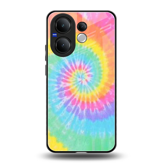 Rainbow back phone cover | glass case for vivo v60