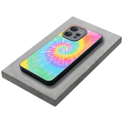 Rainbow stylish phone case for vivo v70 | glossy glass and slim fit