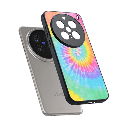 Rainbow sleek vivo x200 pro cover with tempered glass back and TPU edges