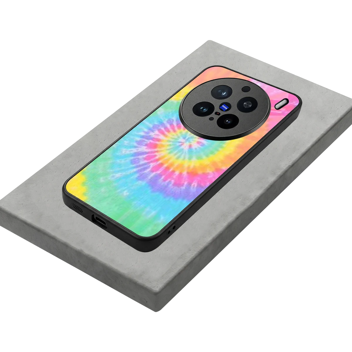 Rainbow stylish phone case for vivo x200 pro | glossy glass and slim fit