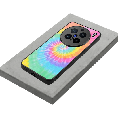 Rainbow stylish phone case for vivo x200 pro | glossy glass and slim fit