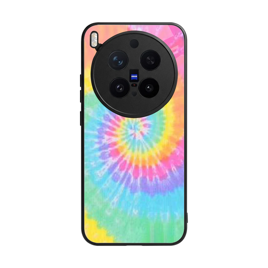 Rainbow back phone cover | glass case for vivo x300 pro