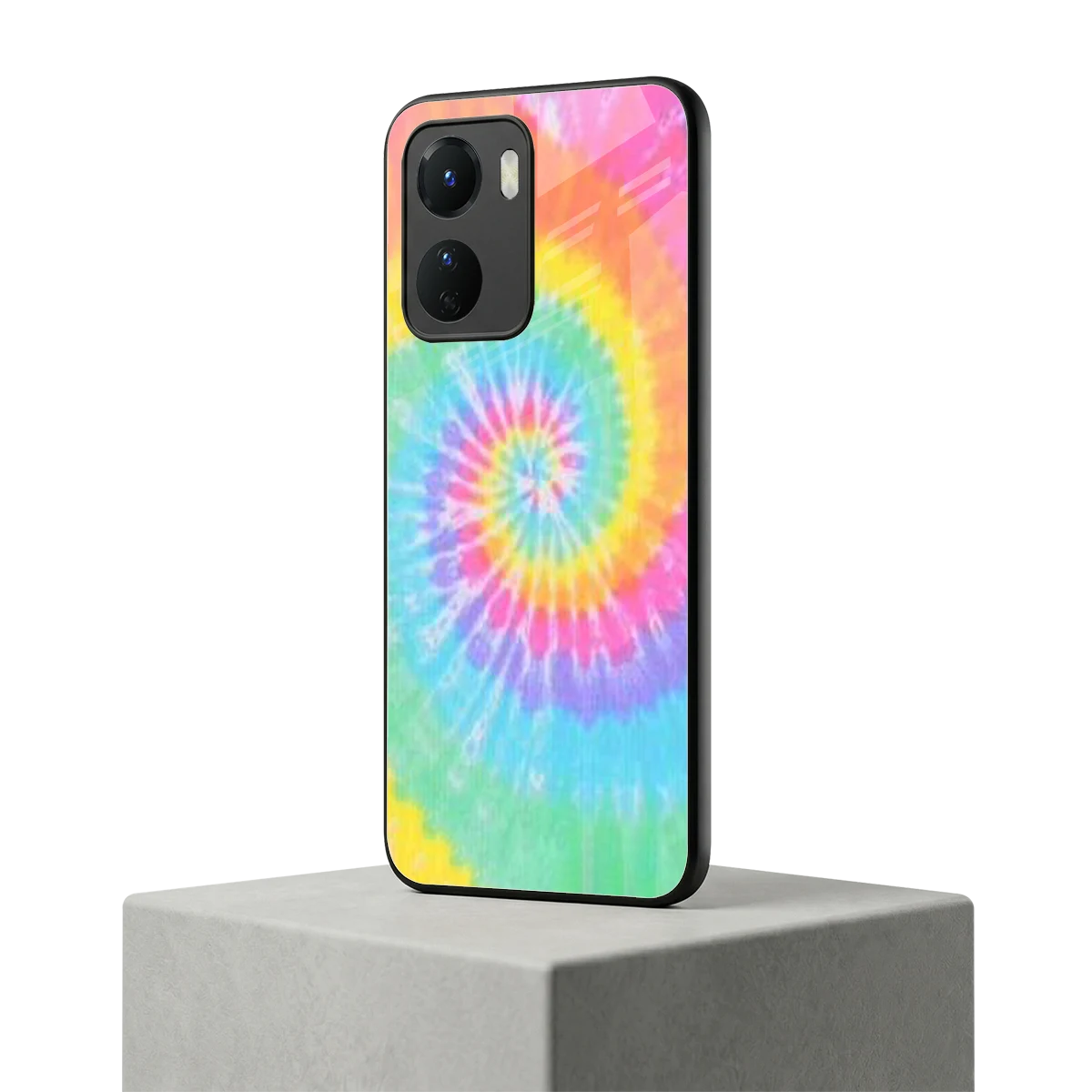 Rainbow vivo y16 mobile cover | shockproof glass phone case