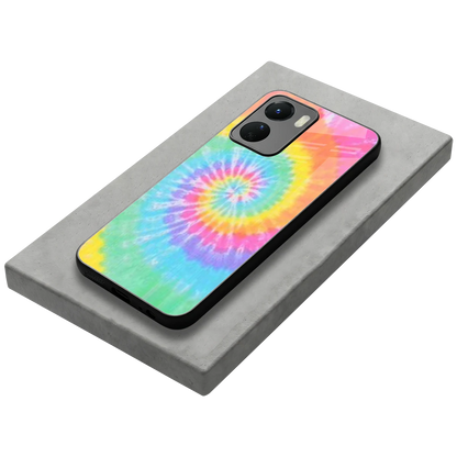 Rainbow stylish phone case for vivo y16 | glossy glass and slim fit