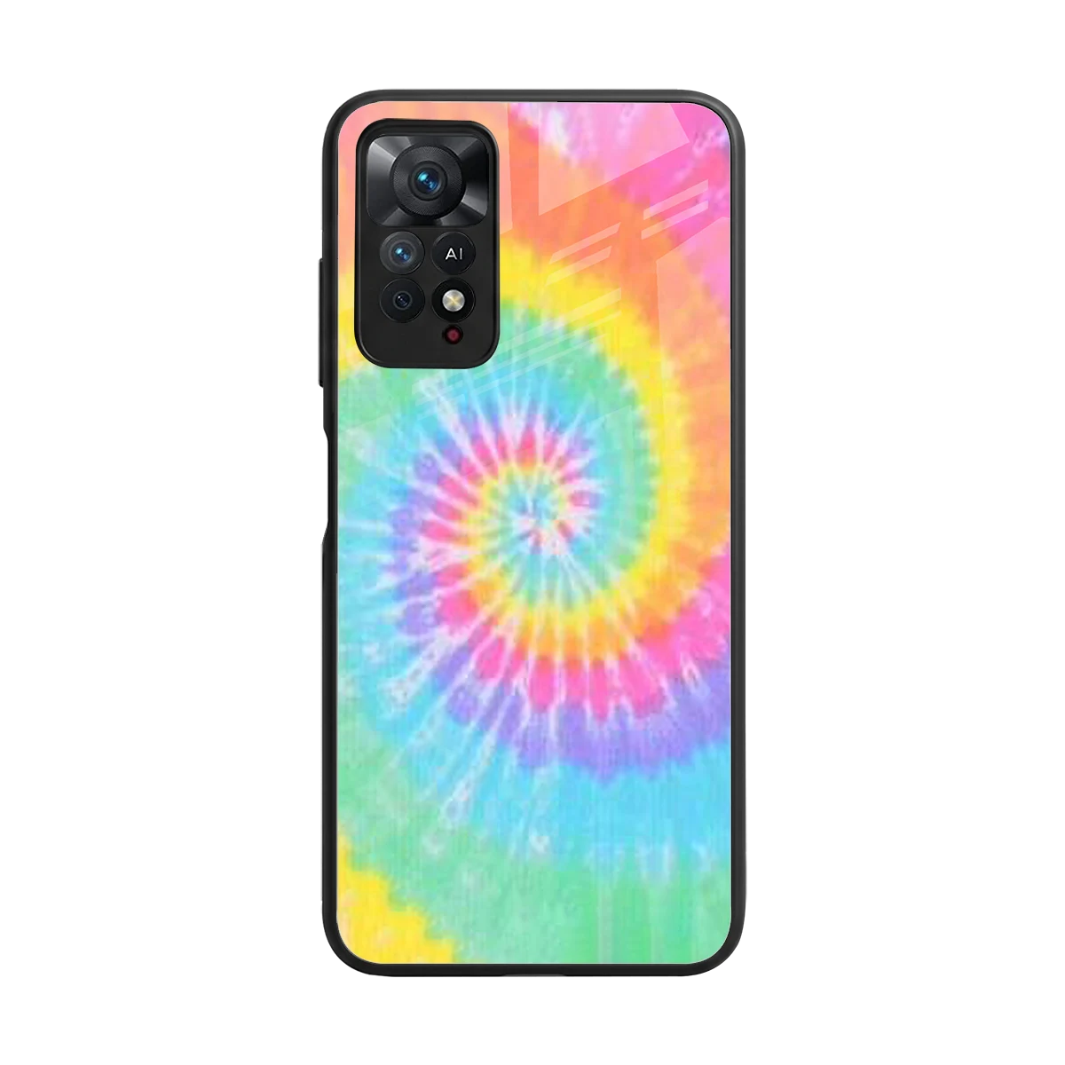 Rainbow back phone cover | glass case for redmi note 11 pro