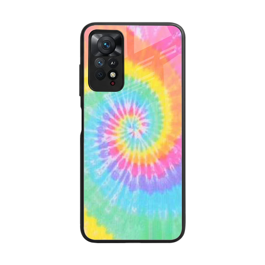 Rainbow back phone cover | glass case for redmi note 11 pro