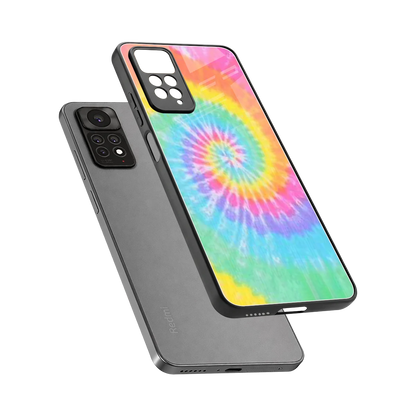 Rainbow sleek redmi note 11 pro cover with tempered glass back and TPU edges
