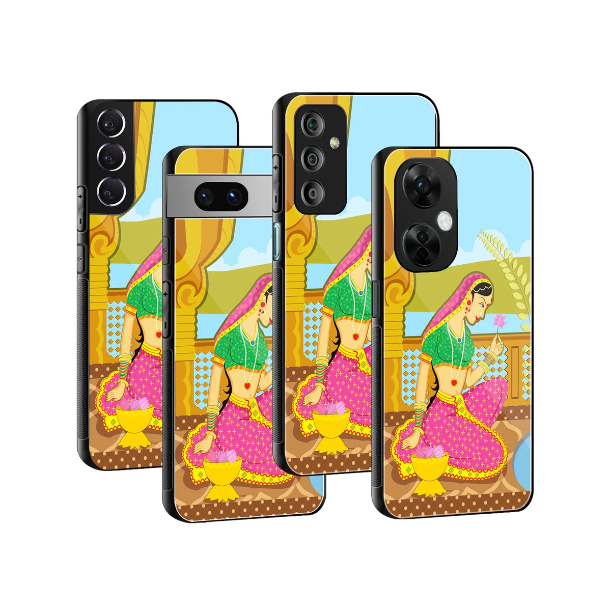 Stylish Glass Back Case for All Smartphones iPhone, Samsung, OnePlus, Pixel, Redmi, Oppo, Vivo, Motorola