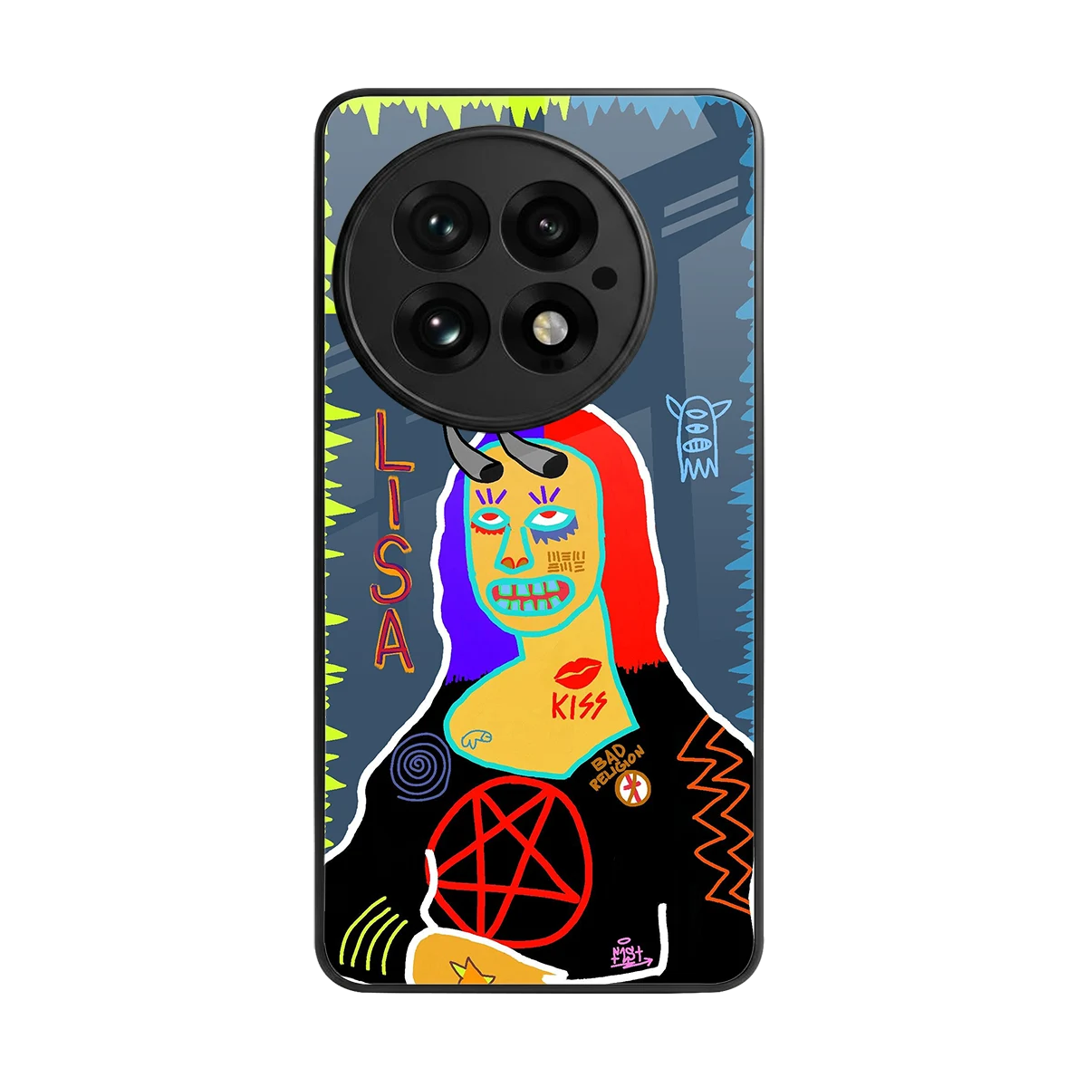 Rebel Lisa back phone cover | glass case for oneplus 13
