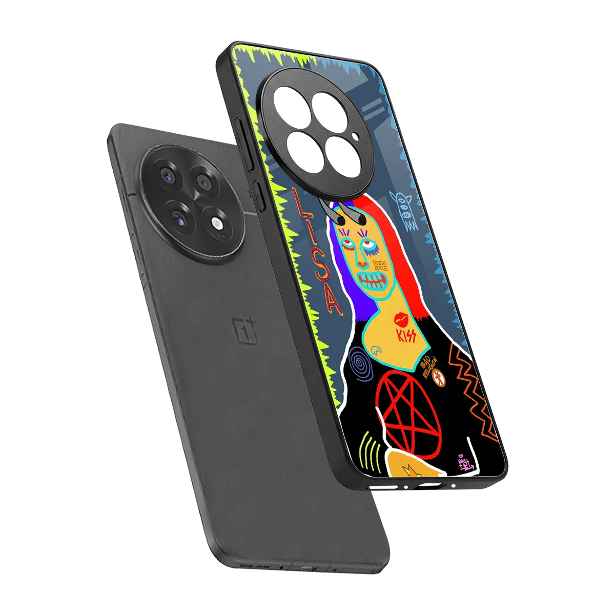 Rebel Lisa sleek oneplus 13 cover with tempered glass back and TPU edges