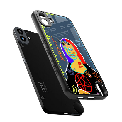 Rebel Lisa sleek cmf nothing phone 1 cover with tempered glass back and TPU edges