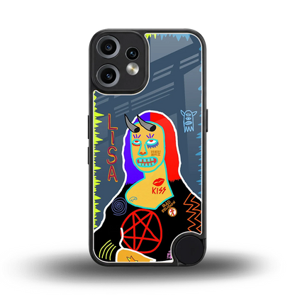 Rebel Lisa back phone cover | glass case for cmf nothing phone 2 pro