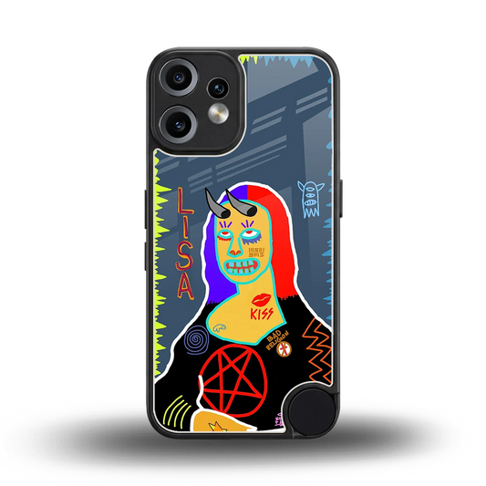 Rebel Lisa back phone cover | glass case for cmf nothing phone 2 pro