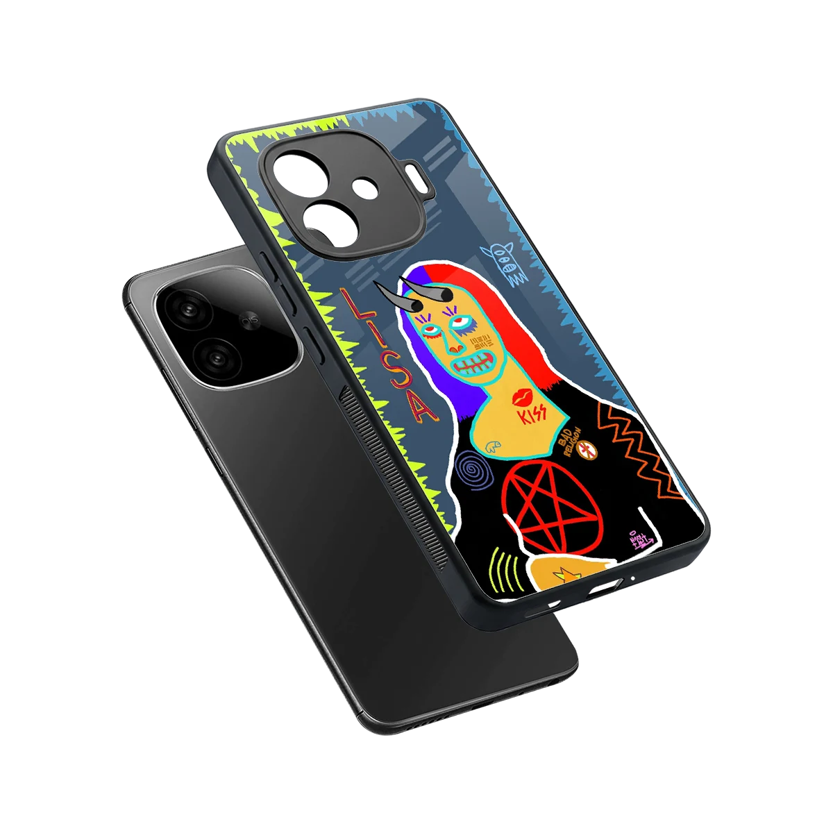 Rebel Lisa sleek iqoo neo 10r 5g cover with tempered glass back and TPU edges