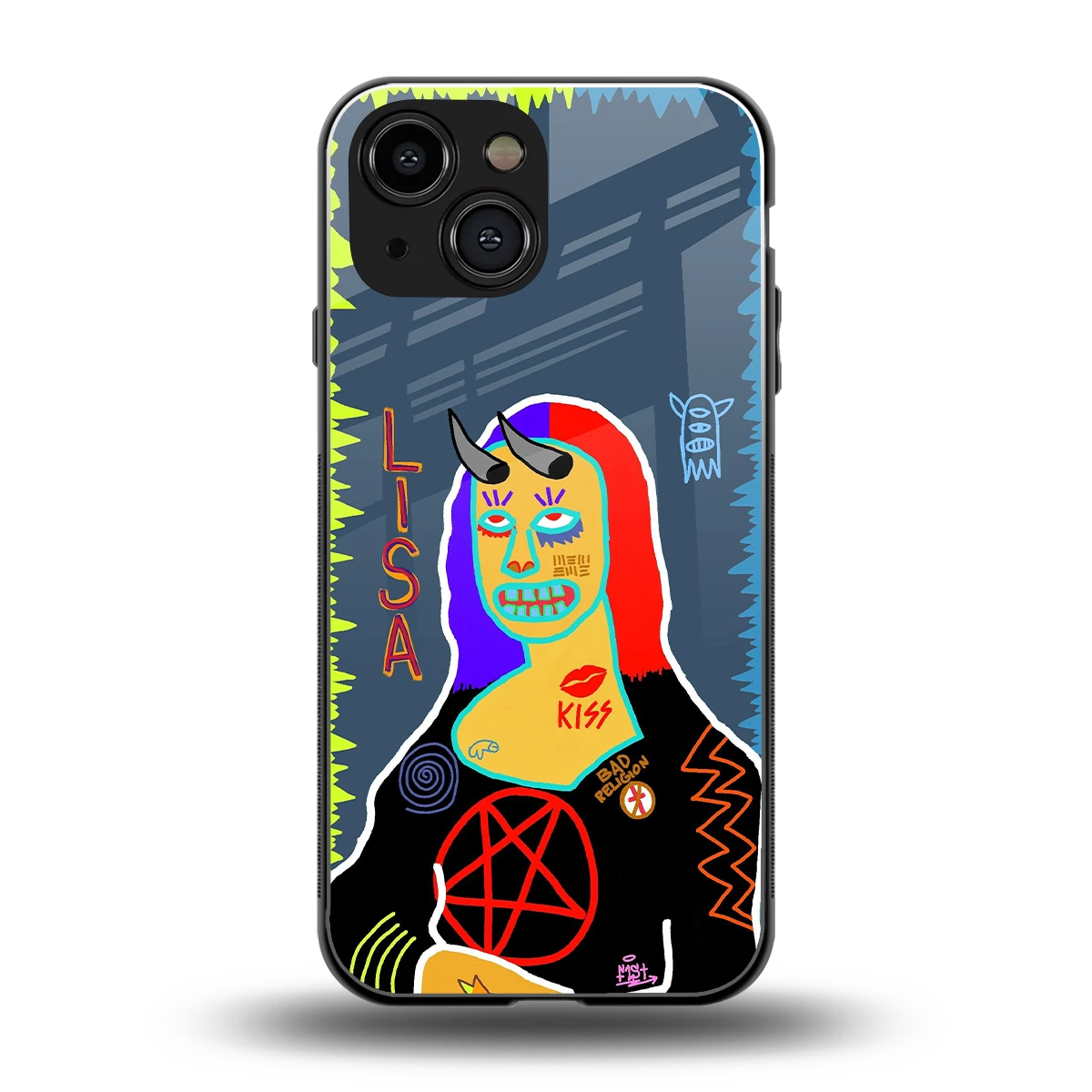 Rebel Lisa back phone cover | glass case for iphone 12 mini