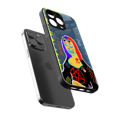 Rebel Lisa sleek iphone 14 pro max cover with tempered glass back and TPU edges