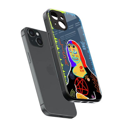 Rebel Lisa sleek iphone 14 cover with tempered glass back and TPU edges