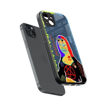 Rebel Lisa sleek iphone 14 plus cover with tempered glass back and TPU edges
