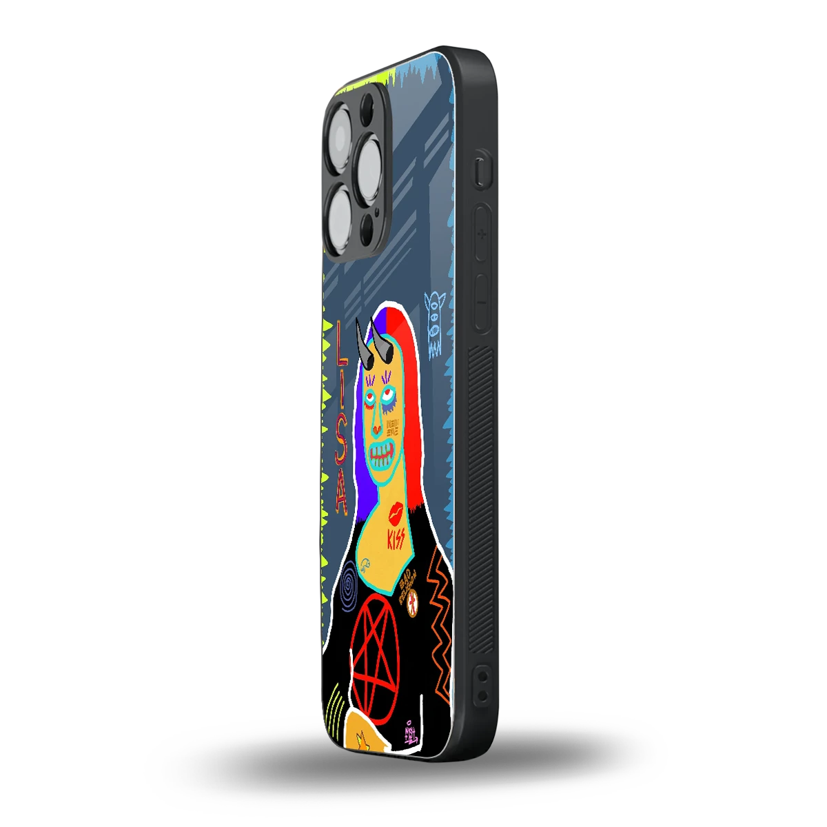 Rebel Lisa iphone 15 pro max mobile cover | shockproof glass phone case
