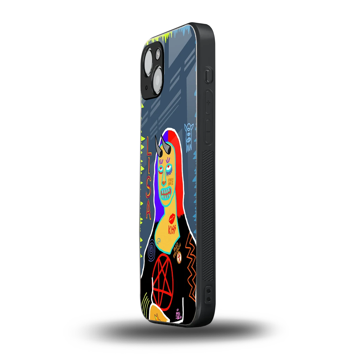 Rebel Lisa iphone 15 mobile cover | shockproof glass phone case