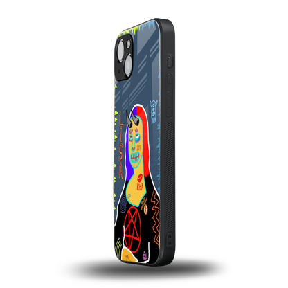 Rebel Lisa iphone 15 mobile cover | shockproof glass phone case