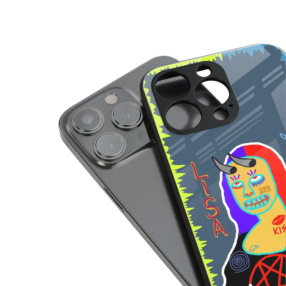 Rebel Lisa stylish phone case for iphone 14 pro max | glossy glass and slim fit