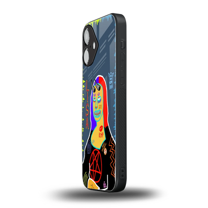 Rebel Lisa iPhone 16 mobile cover | shockproof glass phone case