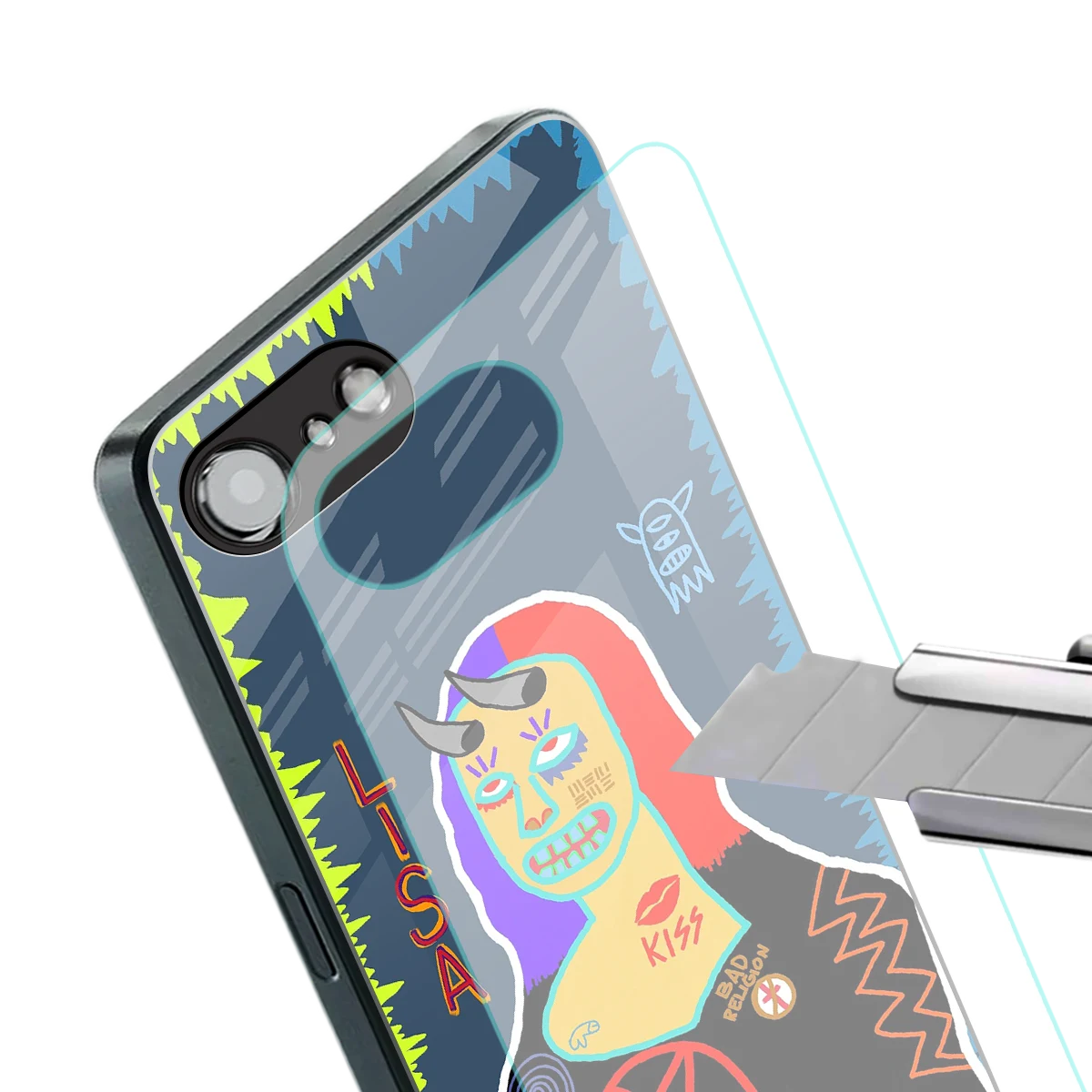 Rebel Lisa stylish phone case for iphone 16e | glossy glass and slim fit