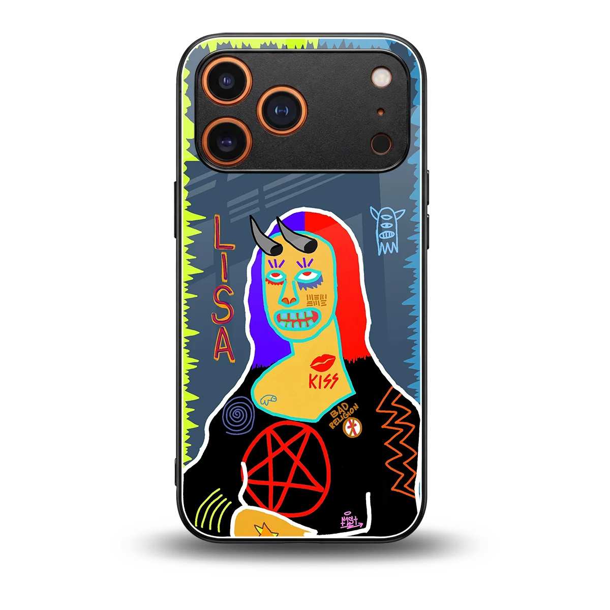 Rebel Lisa back phone cover | glass case for iphone 17 pro max