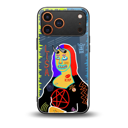 Rebel Lisa back phone cover | glass case for iphone 17 pro max