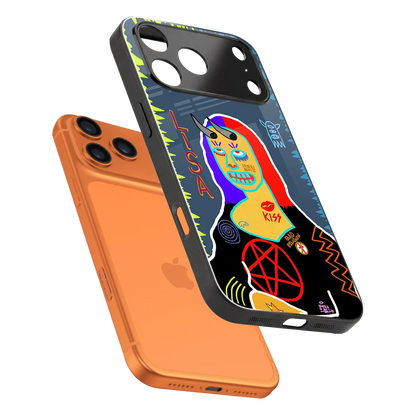 Rebel Lisa sleek iphone 17 pro max cover with tempered glass back and TPU edges