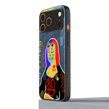 Rebel Lisa iphone 17 pro max mobile cover | shockproof glass phone case