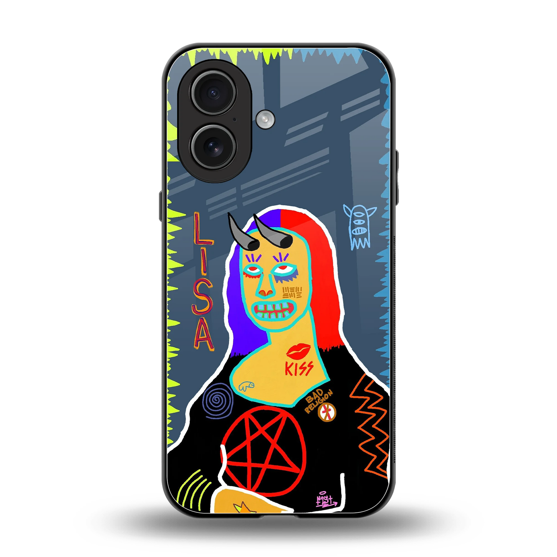 Rebel Lisa back phone cover | glass case for iphone 17