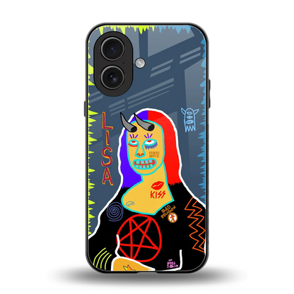 Rebel Lisa back phone cover | glass case for iphone 17