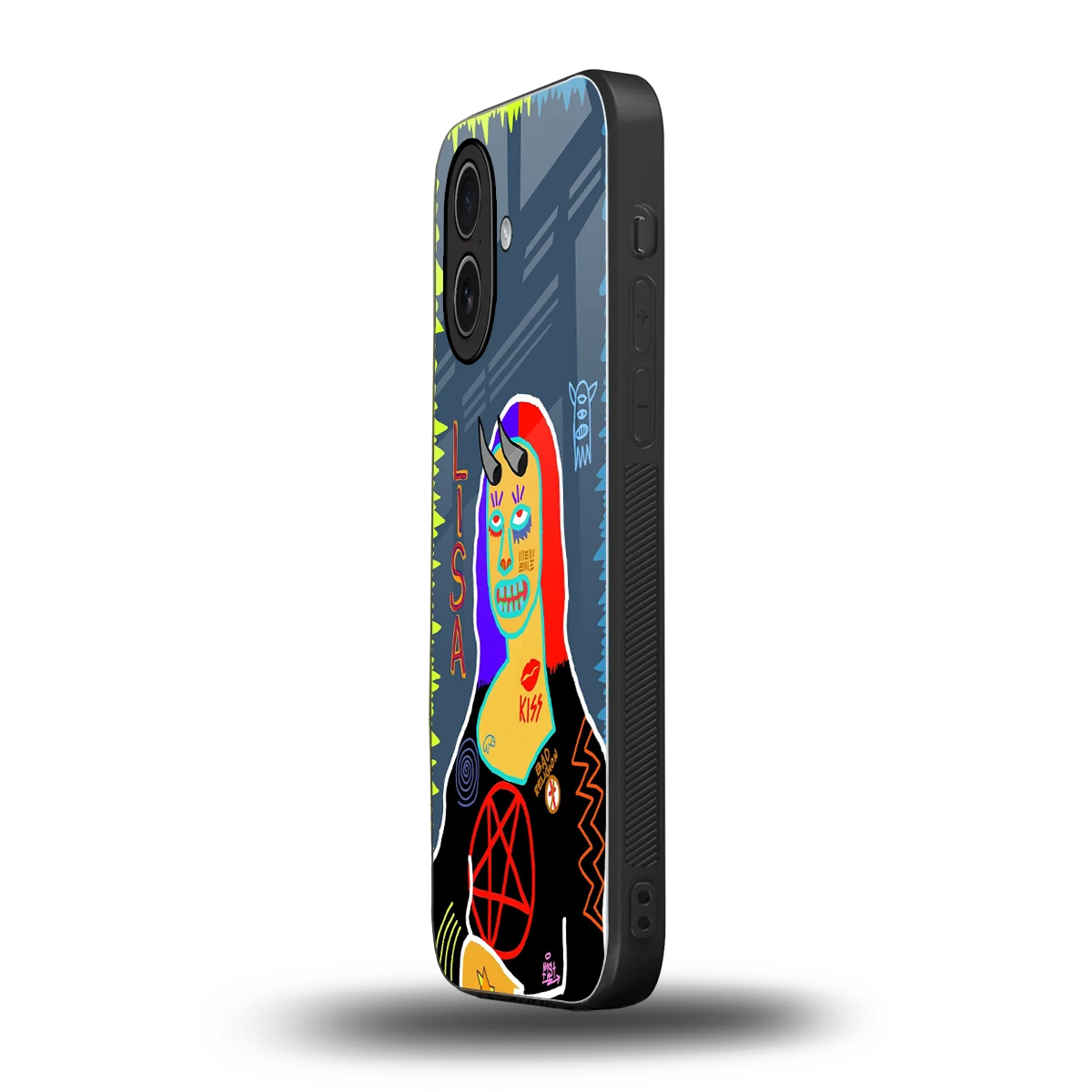 Rebel Lisa iphone 17 mobile cover | shockproof glass phone case