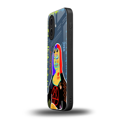Rebel Lisa iphone 17 mobile cover | shockproof glass phone case