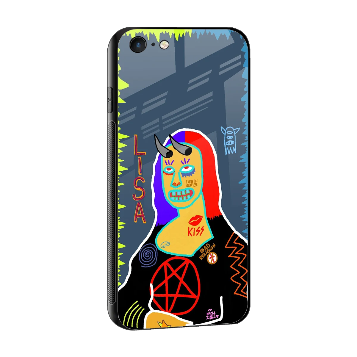 Rebel Lisa sleek iphone 6s plus cover with tempered glass back and TPU edges