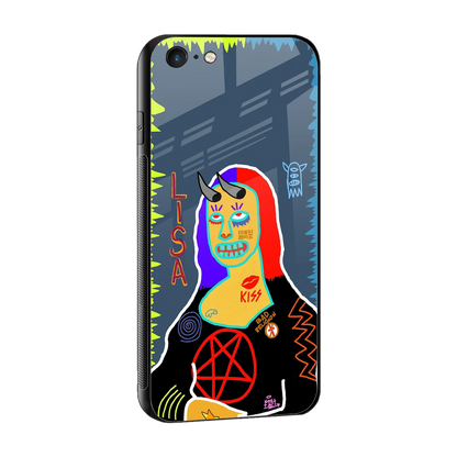Rebel Lisa sleek iphone 6s cover with tempered glass back and TPU edges